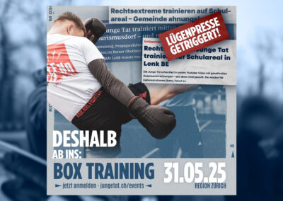 Aufruf zum Boxtraining in Zürich